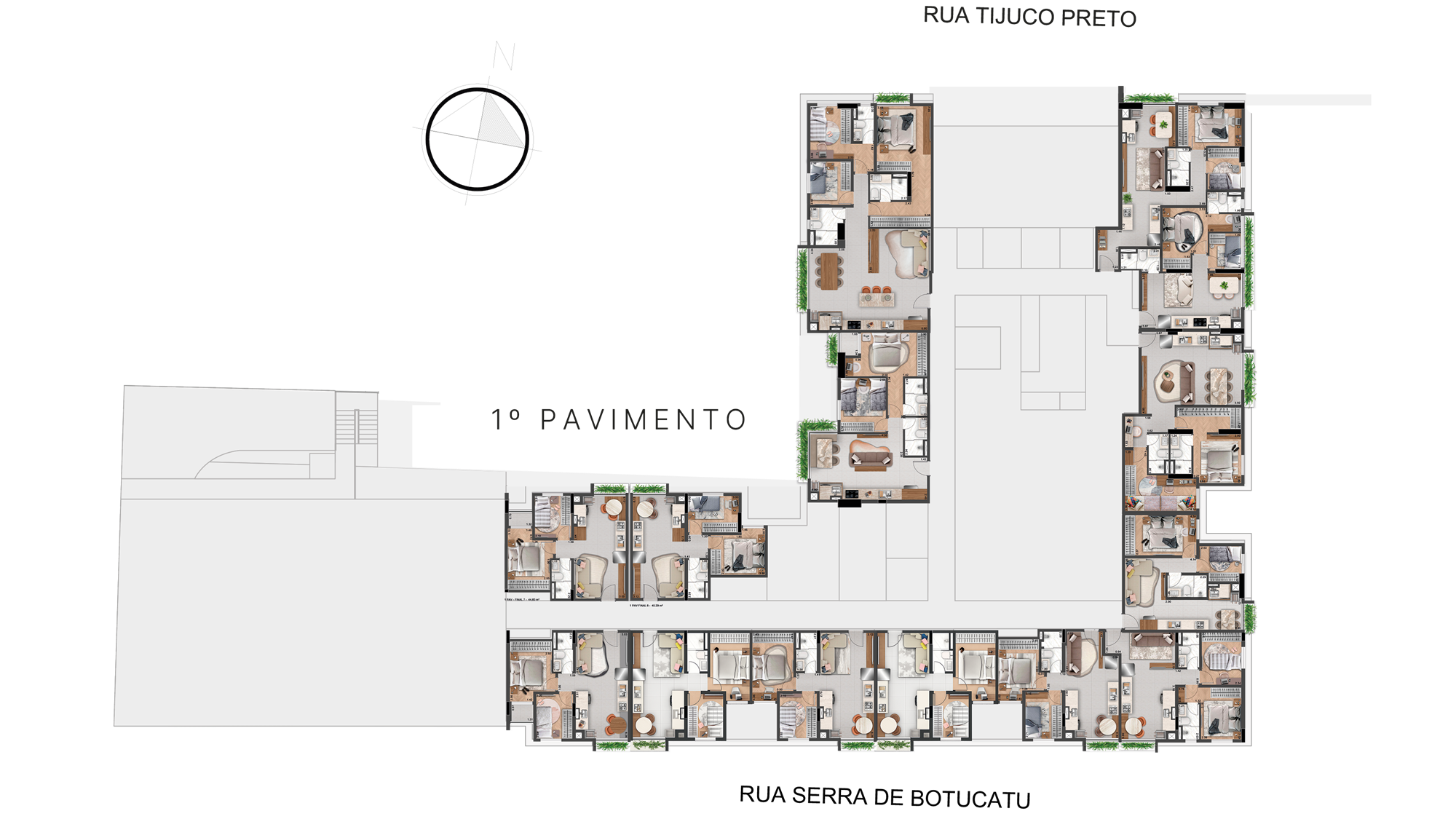 Implantação do 1º pavimento